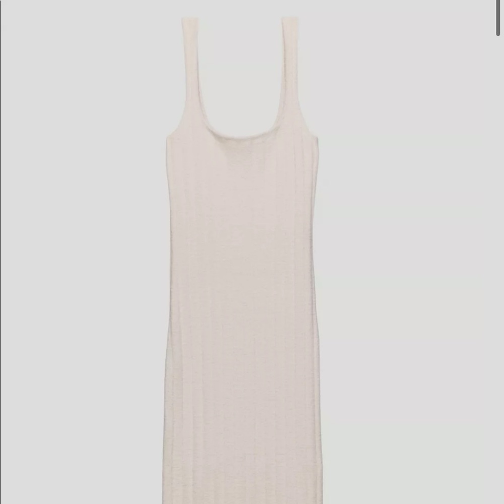 TWO PIECE SET Aritzia Wilfred Free Hush Knit Tank Dress with Cardigan Size XS
